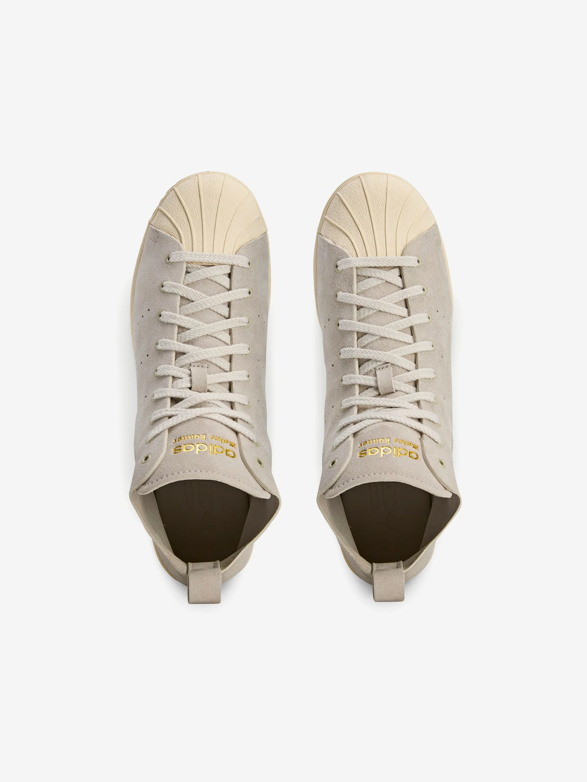 Adidas x Wales Bonner Superstar Hi - Cream White/Gold Metallic - Image 6