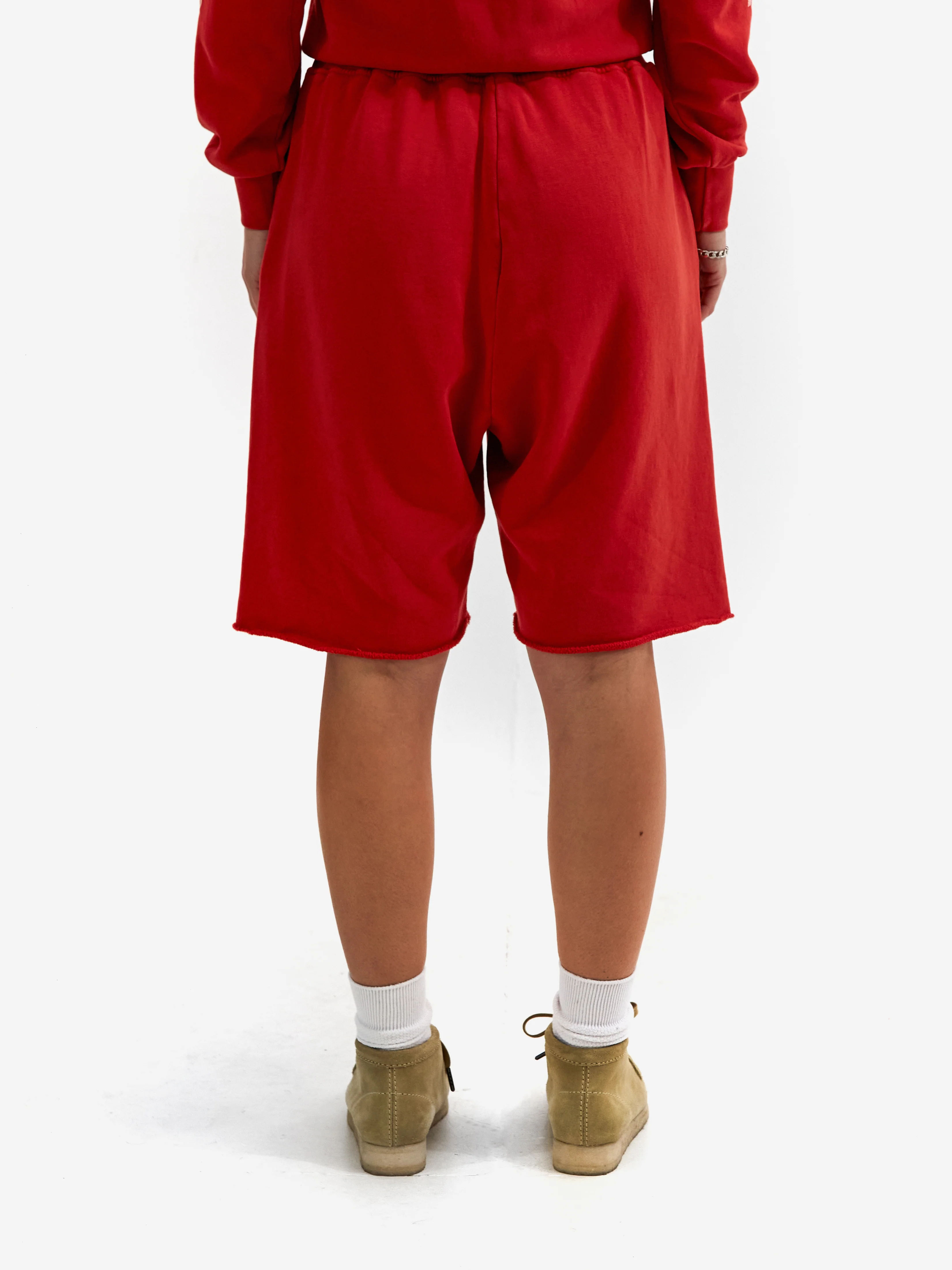 Aries Aged Ancient Column Sweatshort - Red - Image 3