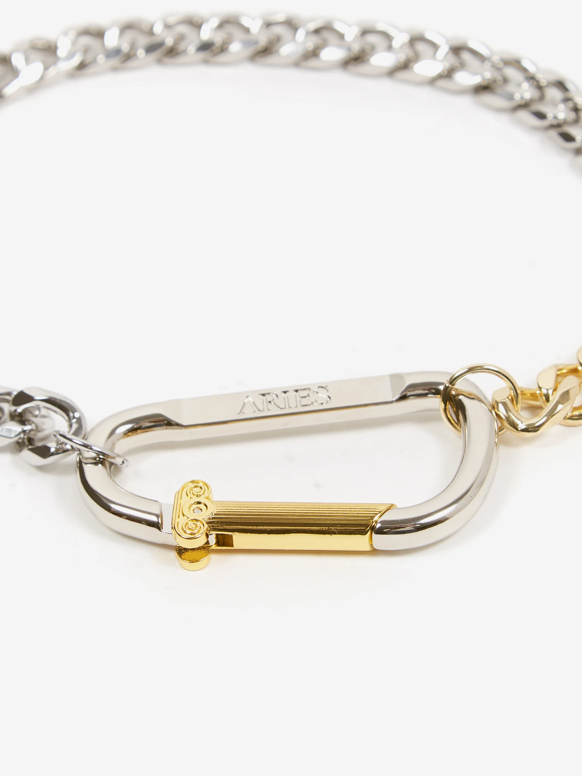 Aries Column Carabiner Silver Necklace - Silver - Image 3