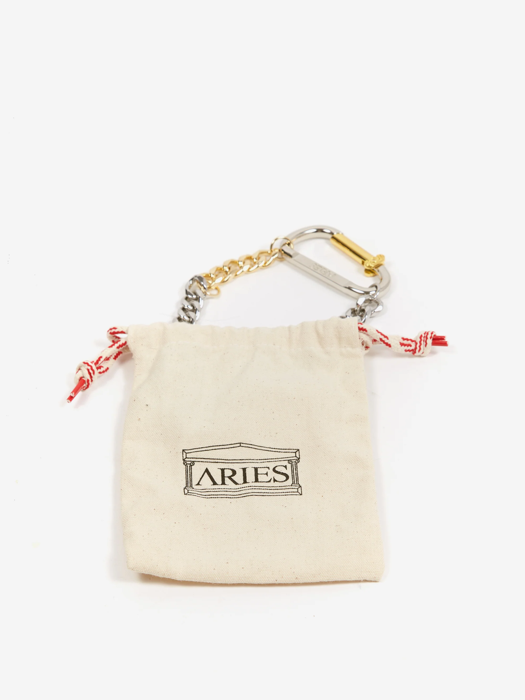 Aries Column Carabiner Silver Necklace - Silver - Image 4