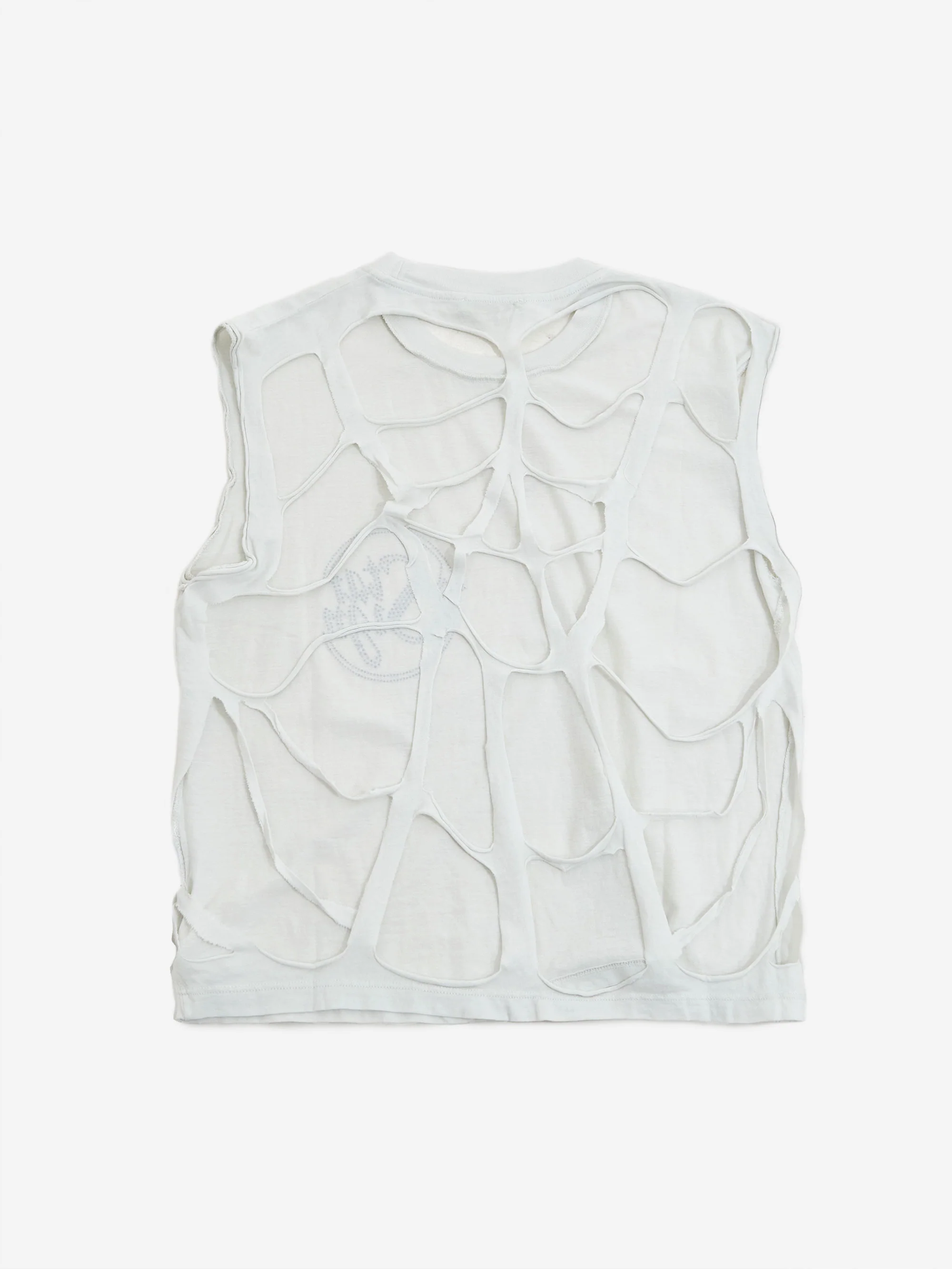 Aries Diamante Starsign Slash Back Vest - Alabaster - Image 6