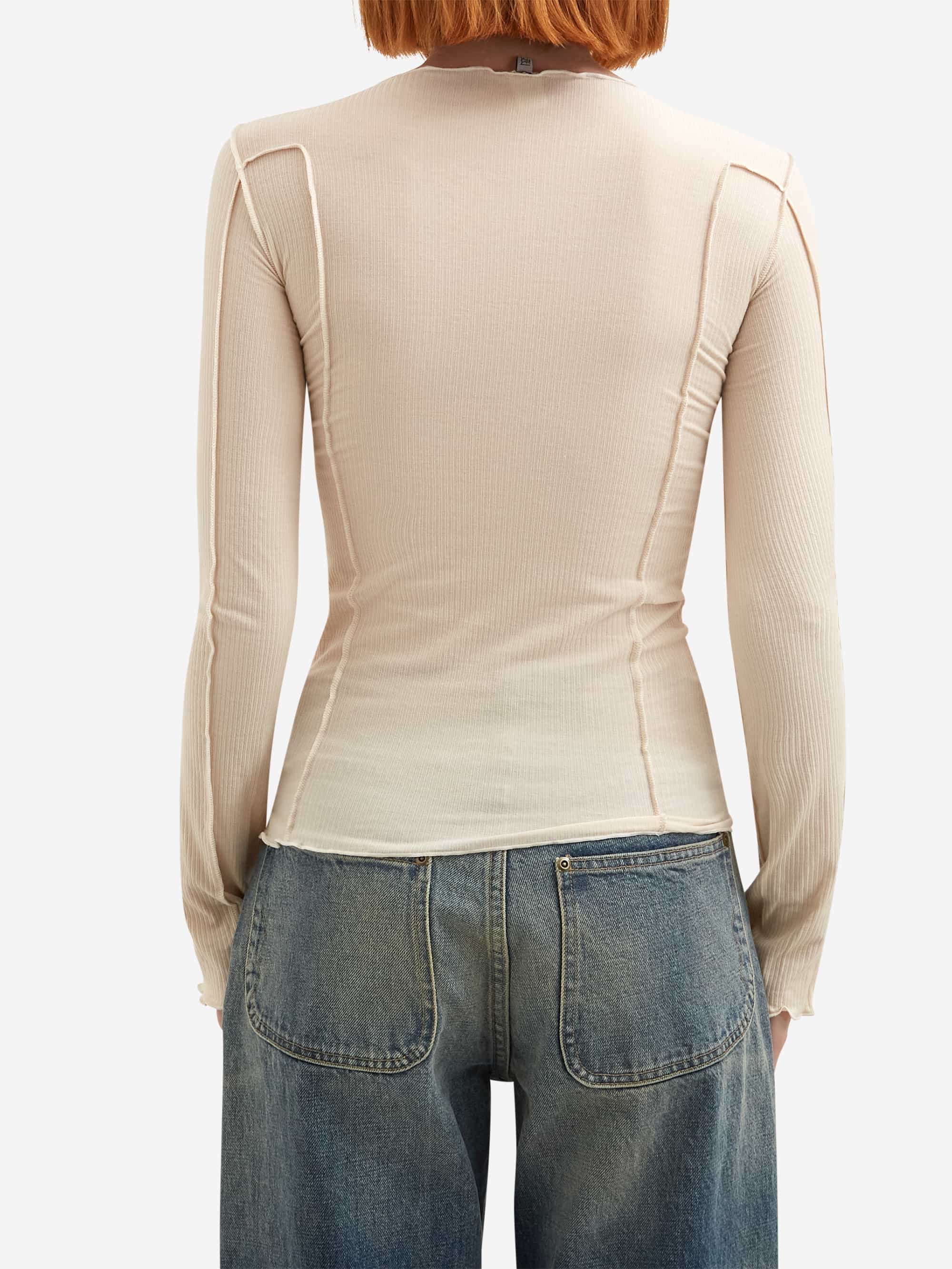 Baserange Omato Longsleeve Top - Off White - Image 3