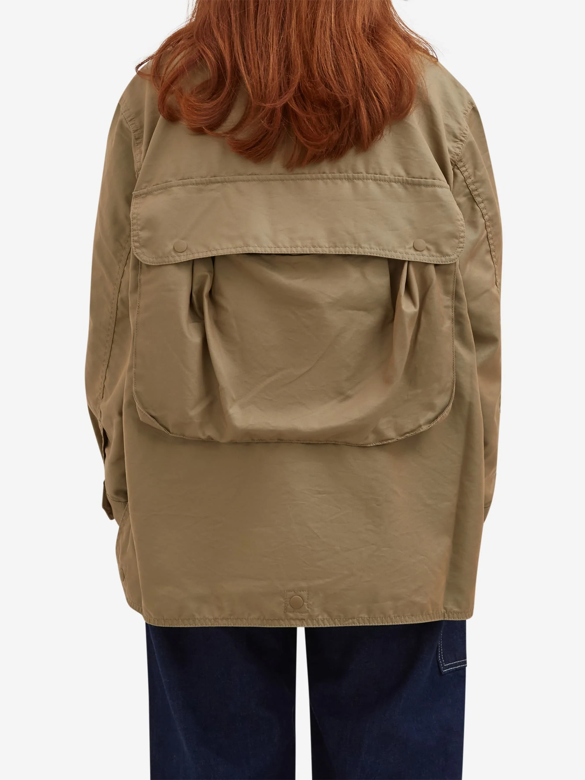 Beams Boy Chambray Gabardine Fishing Jacket - Beige - Image 3