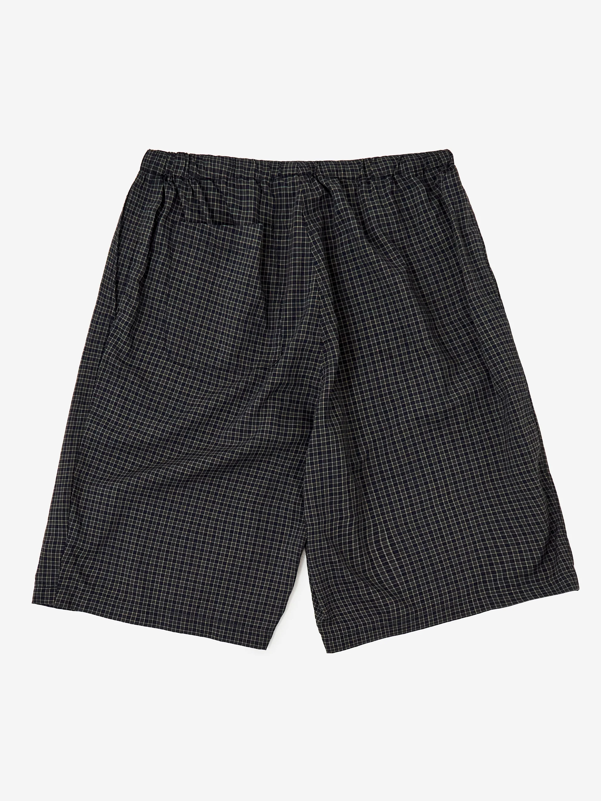 Beams Plus Easy Shorts Washable Wool Plaid - Green - Image 4