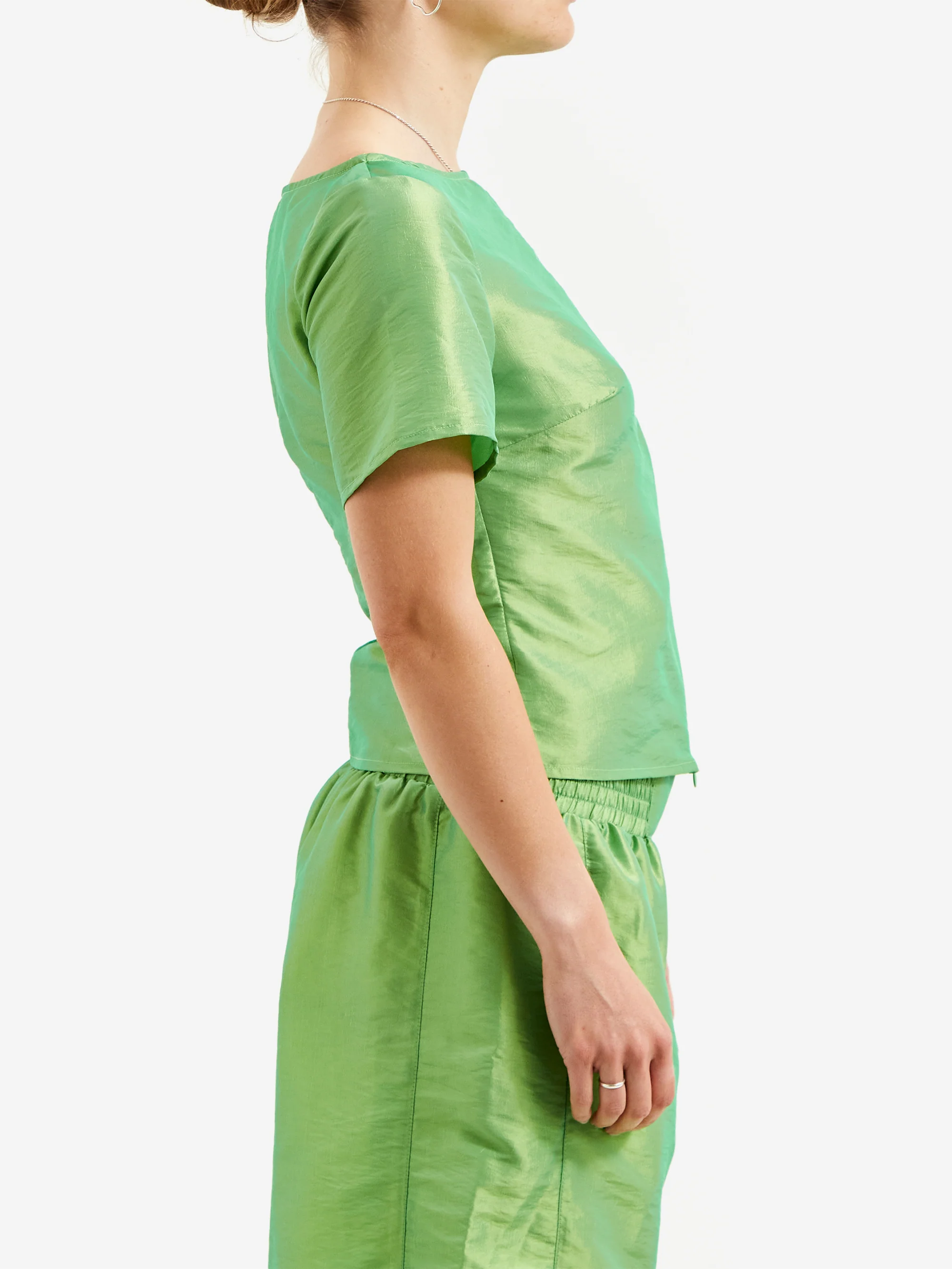 Coming Of Age Boat Neck Zip Top - Limeade - Image 3