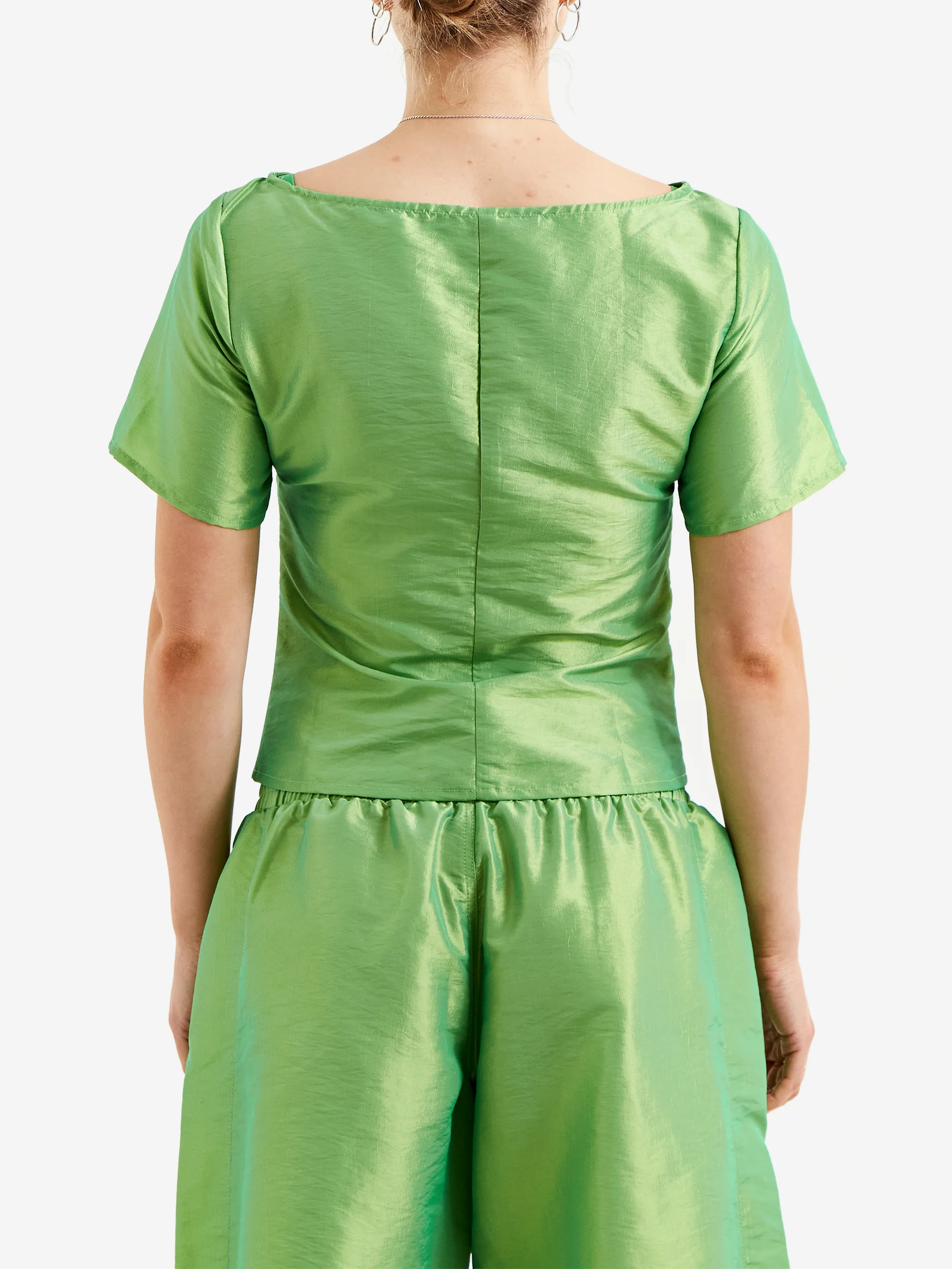 Coming Of Age Boat Neck Zip Top - Limeade - Image 4