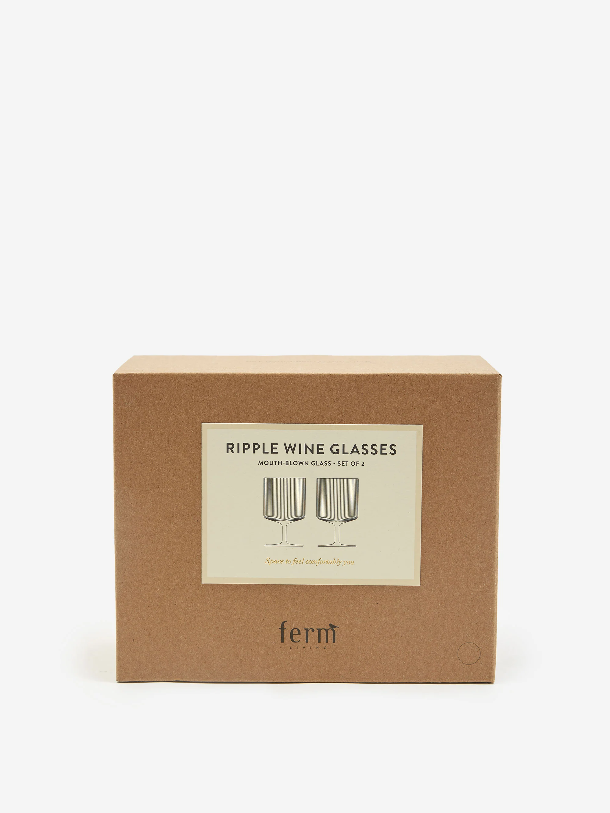 ferm LIVING Ripple Wine Glasses Set of 2 - Clear - Image 4