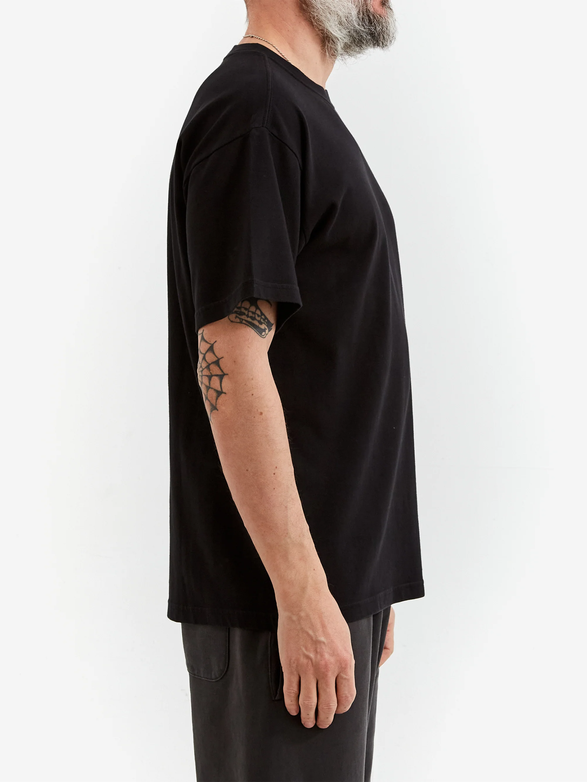 Goodhood Worldwide Script T-Shirt - Washed Black - Image 5
