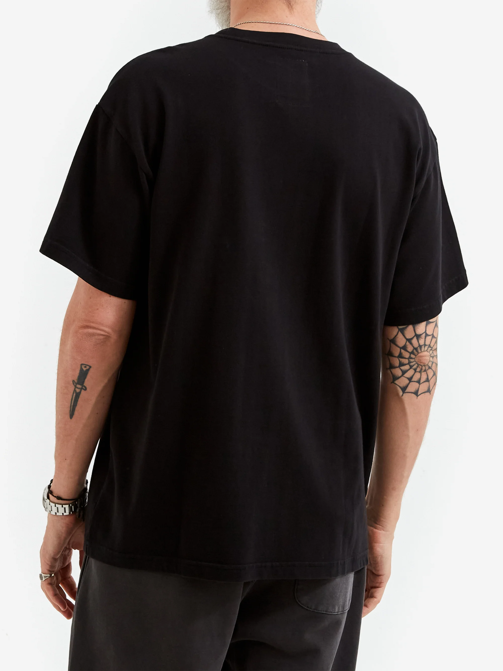 Goodhood Worldwide Script T-Shirt - Washed Black - Image 6