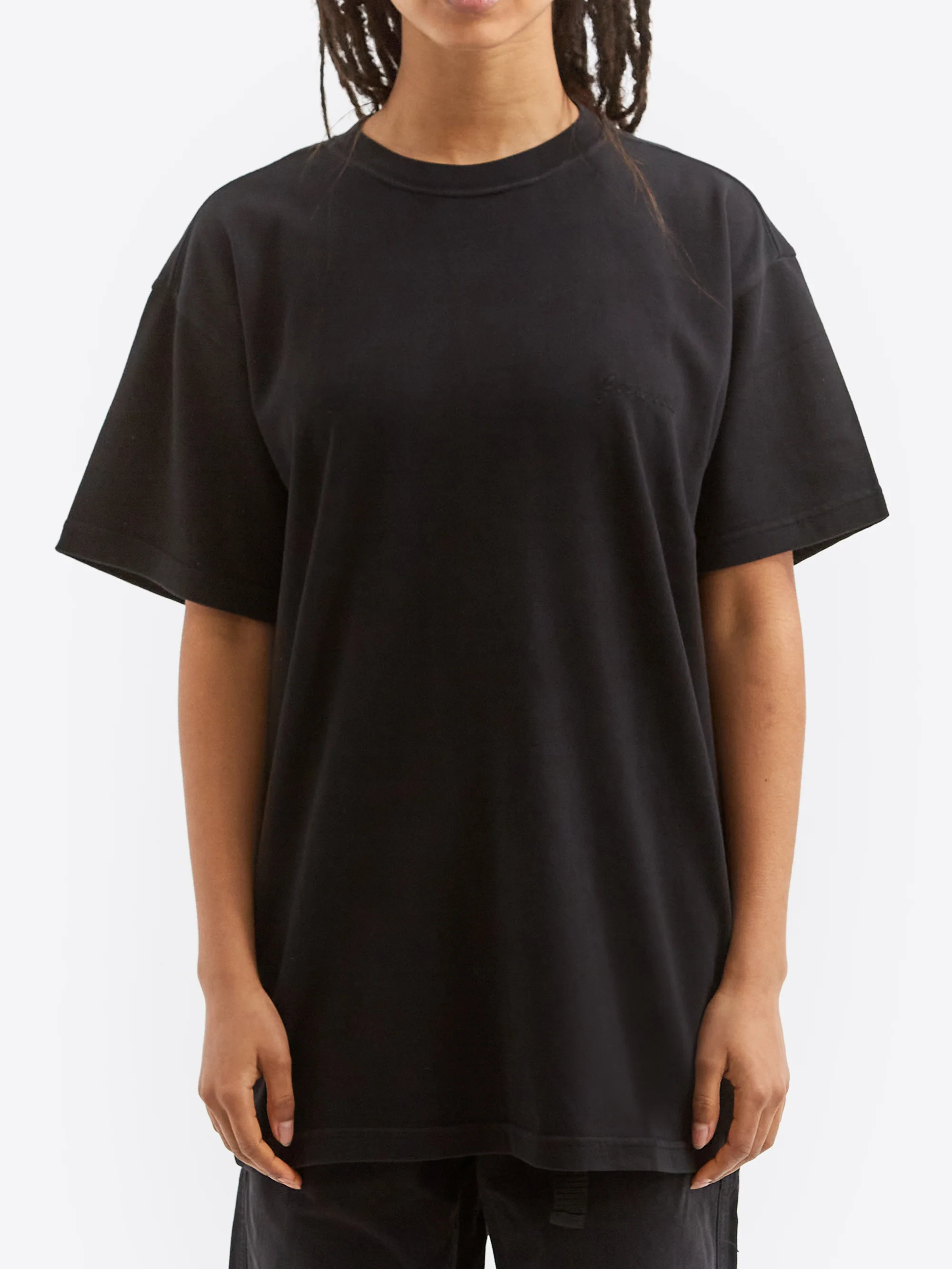 Goodhood Worldwide Script T-Shirt - Washed Black - Image 7