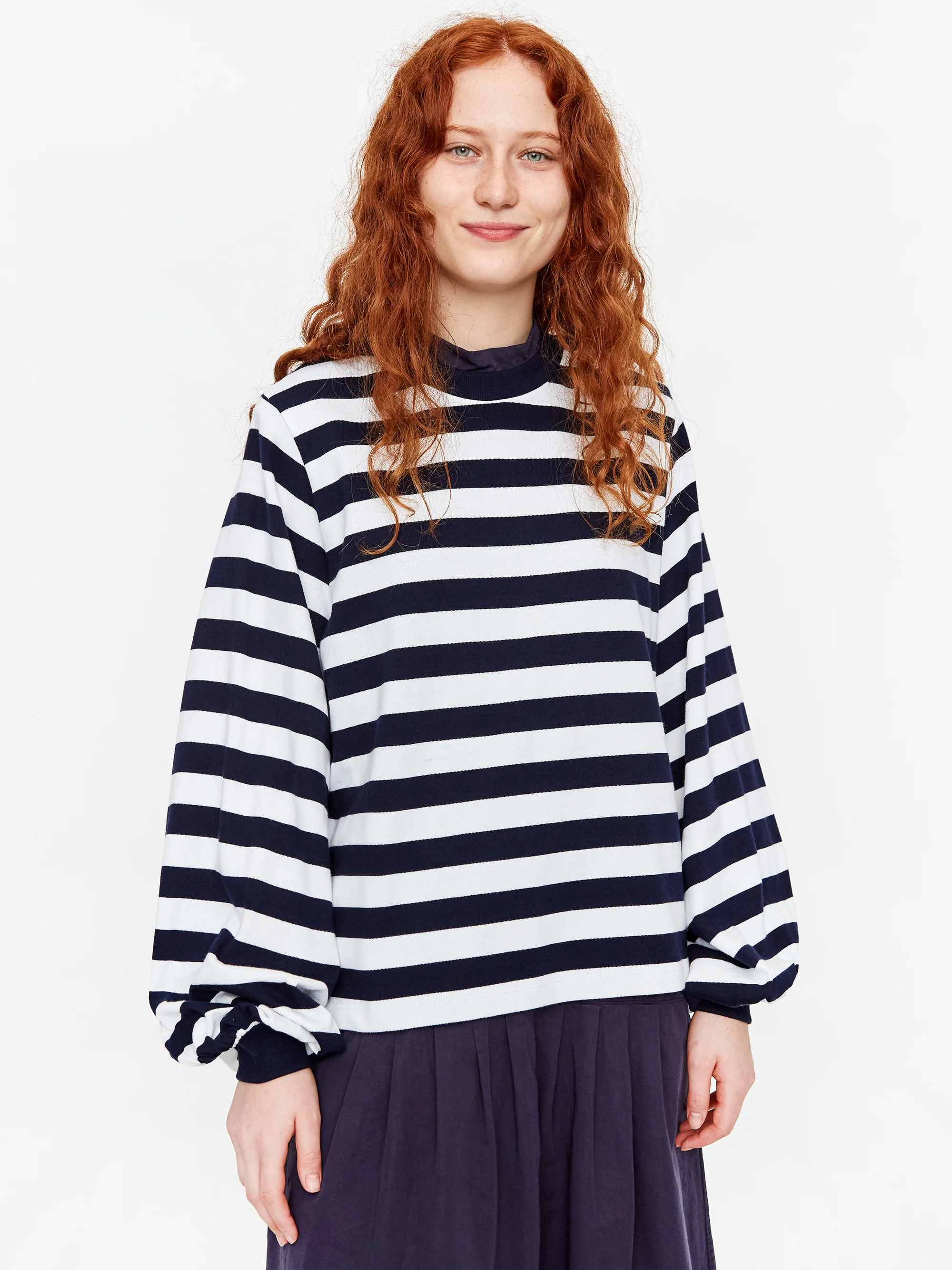 Kowtow Gather Sleeve Top - Stripe - Image 4