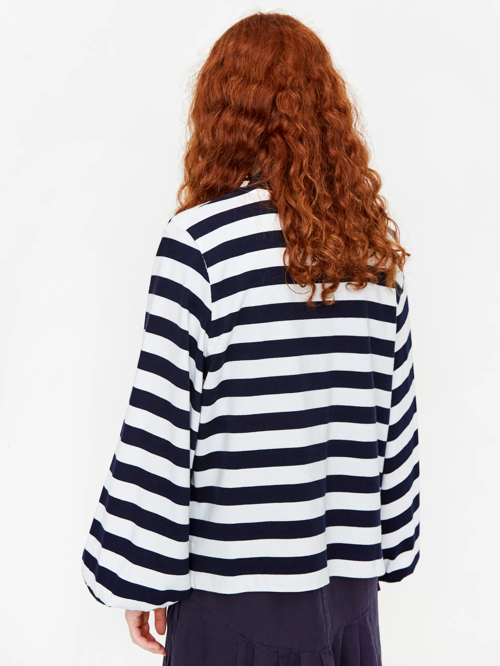 Kowtow Gather Sleeve Top - Stripe - Image 6