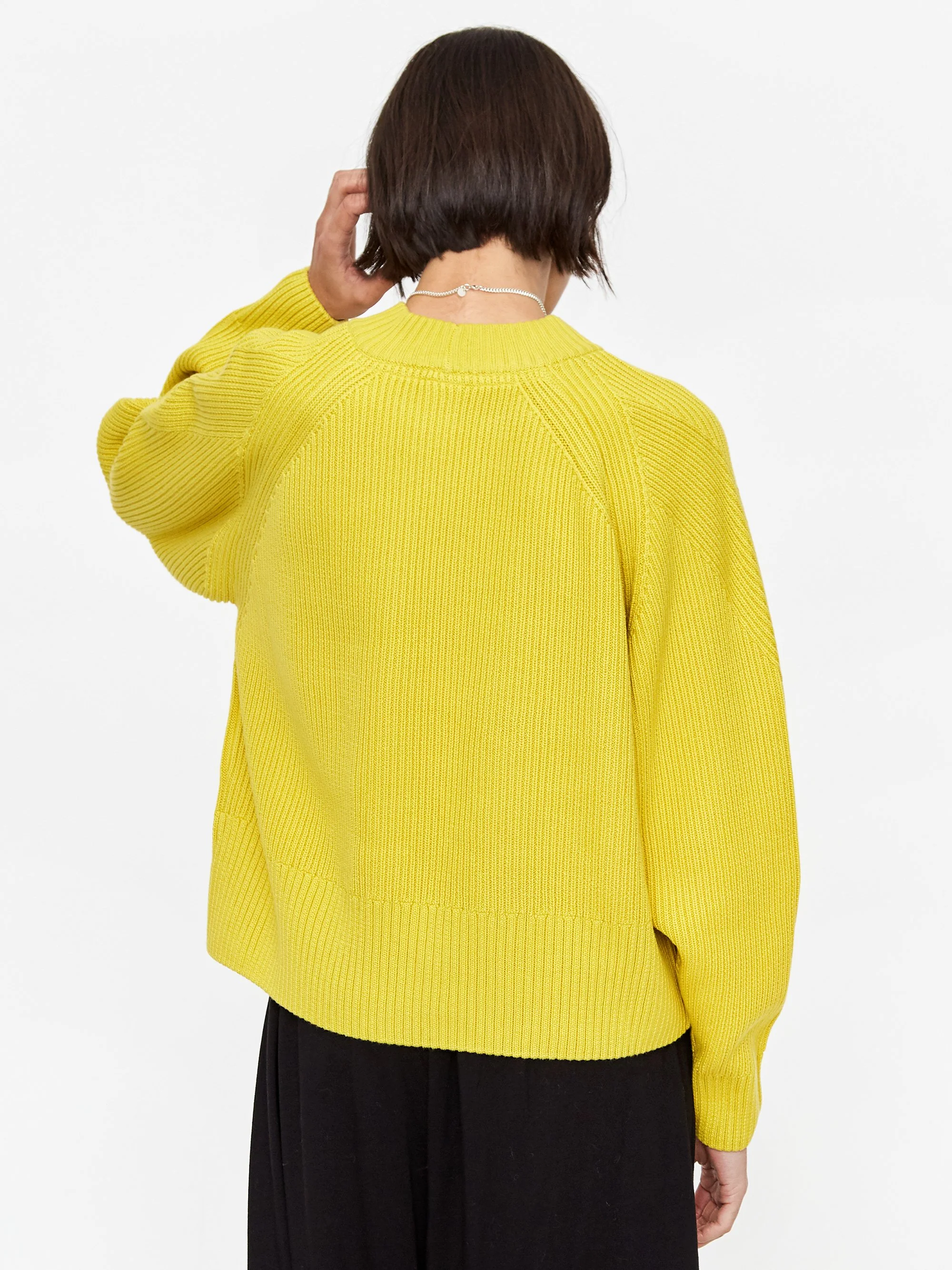 Kowtow Henri Crewneck Jumper - Acid Yellow - Image 5
