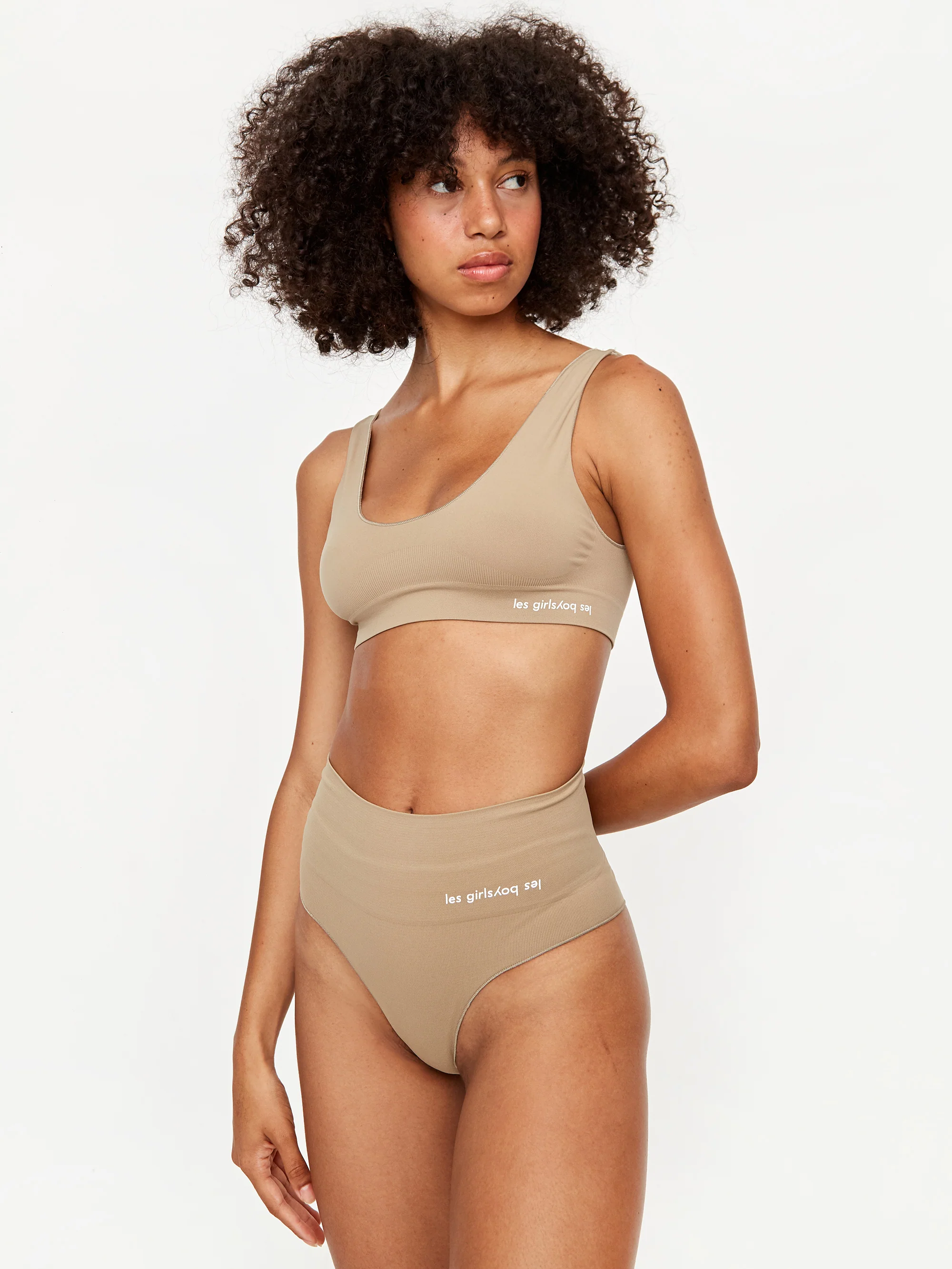 Les Girls Les Boys Semi Sheer Brief - Coriander - Image 3