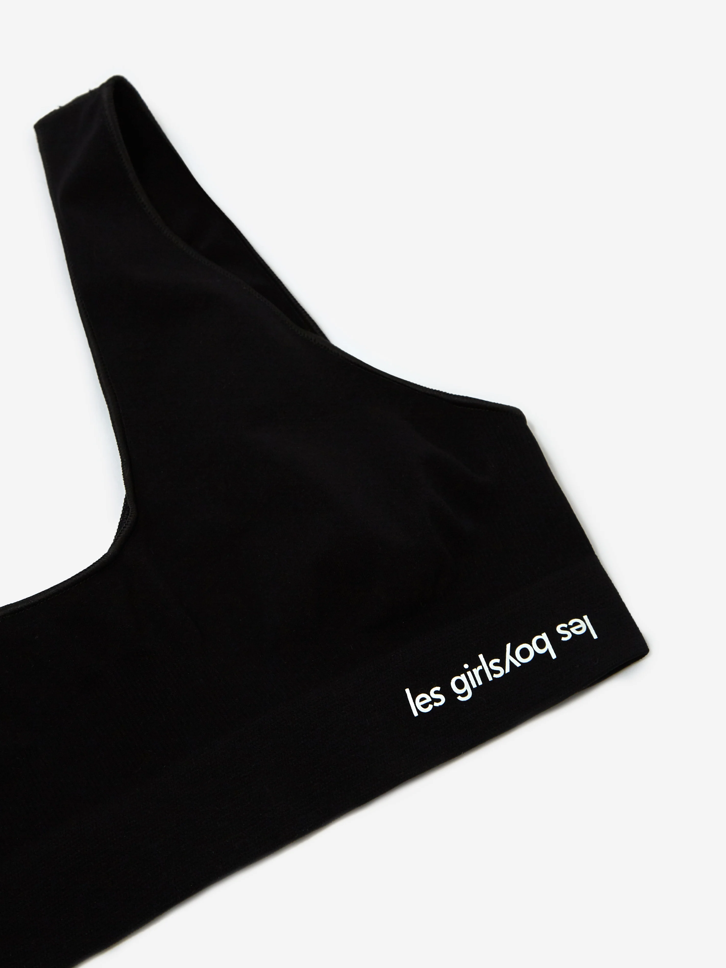 Les Girls Les Boys Semi Sheer Crop Top - Black - Image 6