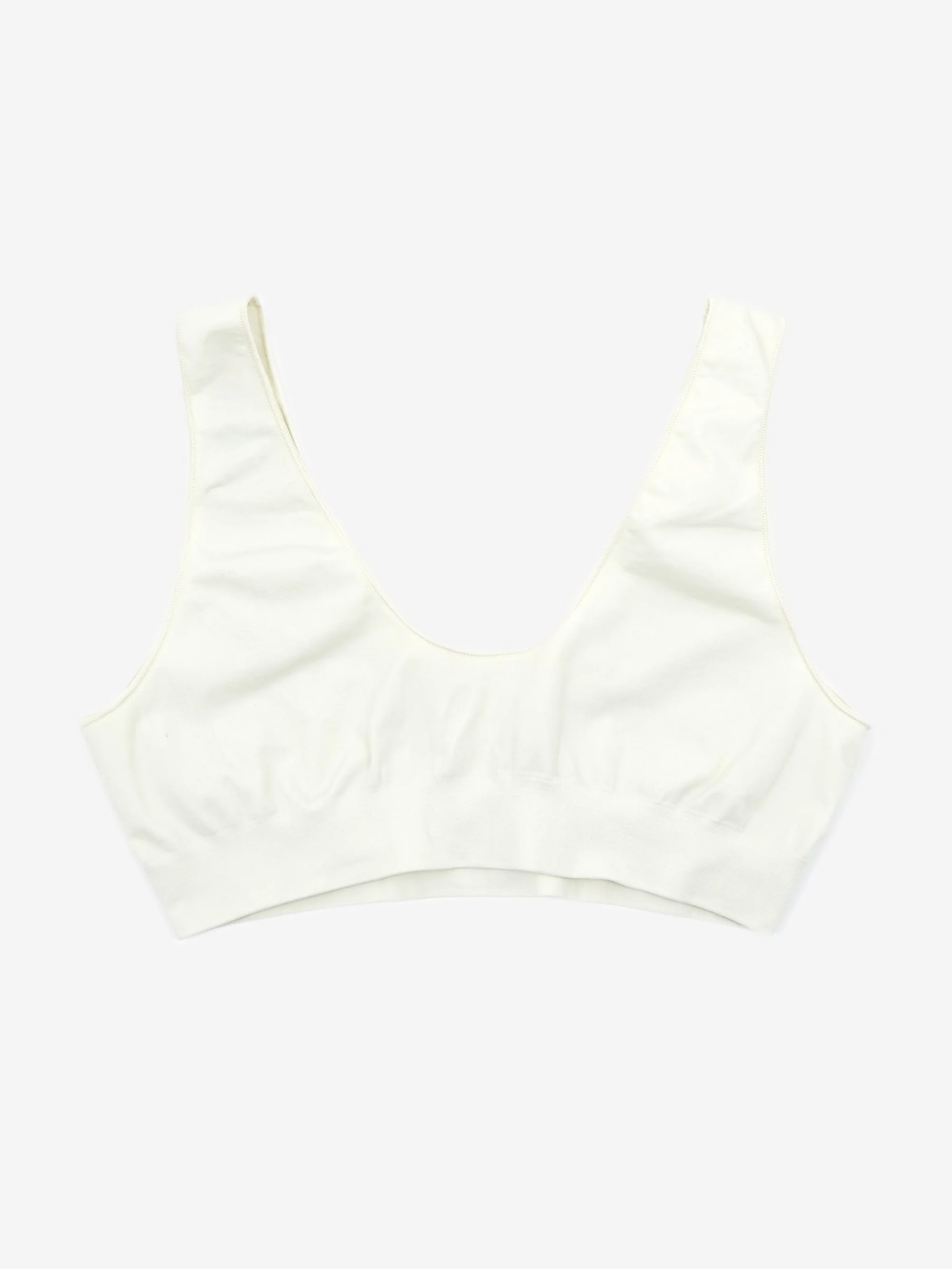 Les Girls Les Boys Semi Sheer Crop Top Ivory - Ivory - Image 7