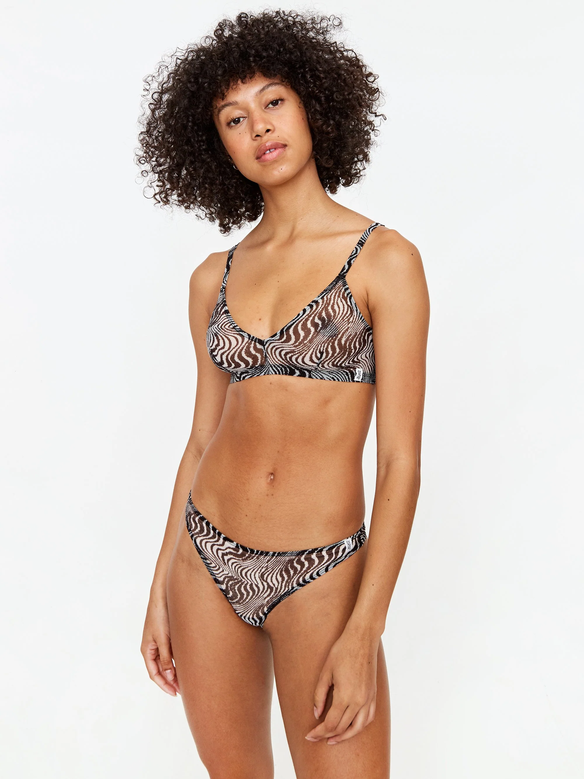 Les Girls Les Boys Static Bra - Black/White - Image 3