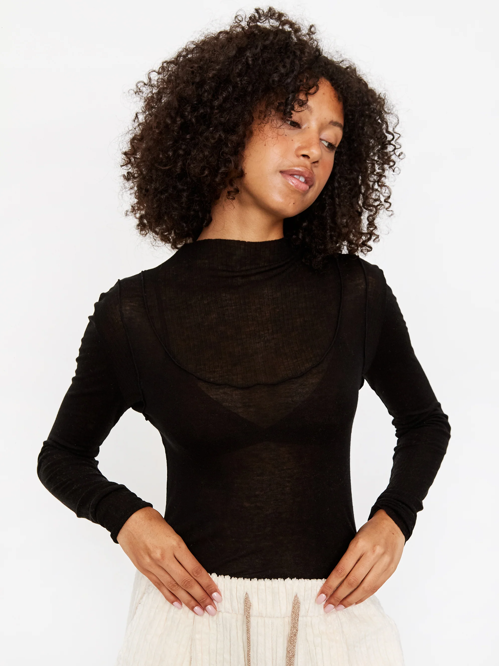 Neul Layered Illusion Longsleeve T-Shirt - Black - Image 4