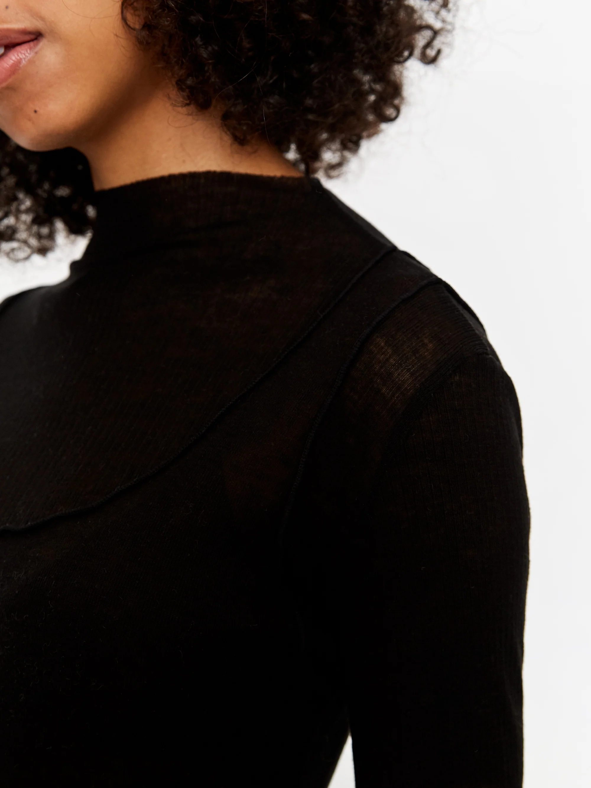 Neul Layered Illusion Longsleeve T-Shirt - Black - Image 5