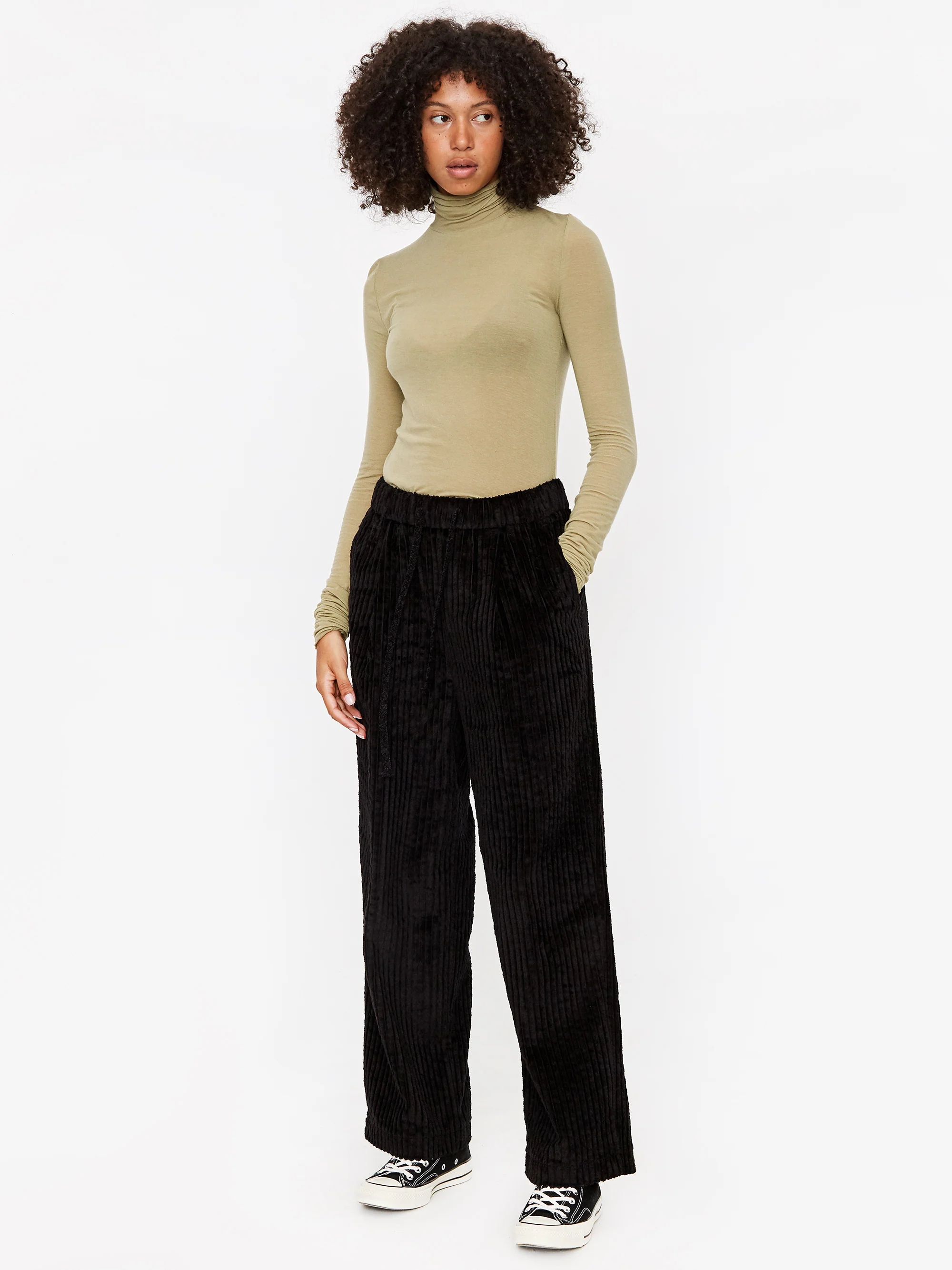 Neul Turtleneck Longsleeve Top - Moss Green - Image 3