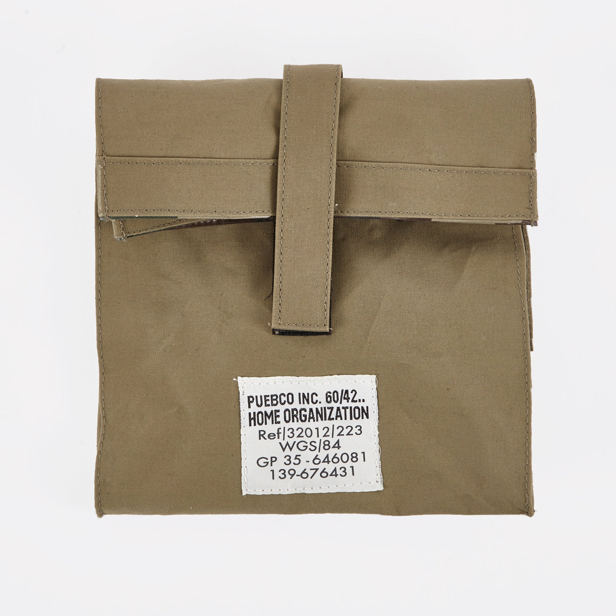 Puebco Laminated Fabric Lunch Box Bag - Olive - Image 4