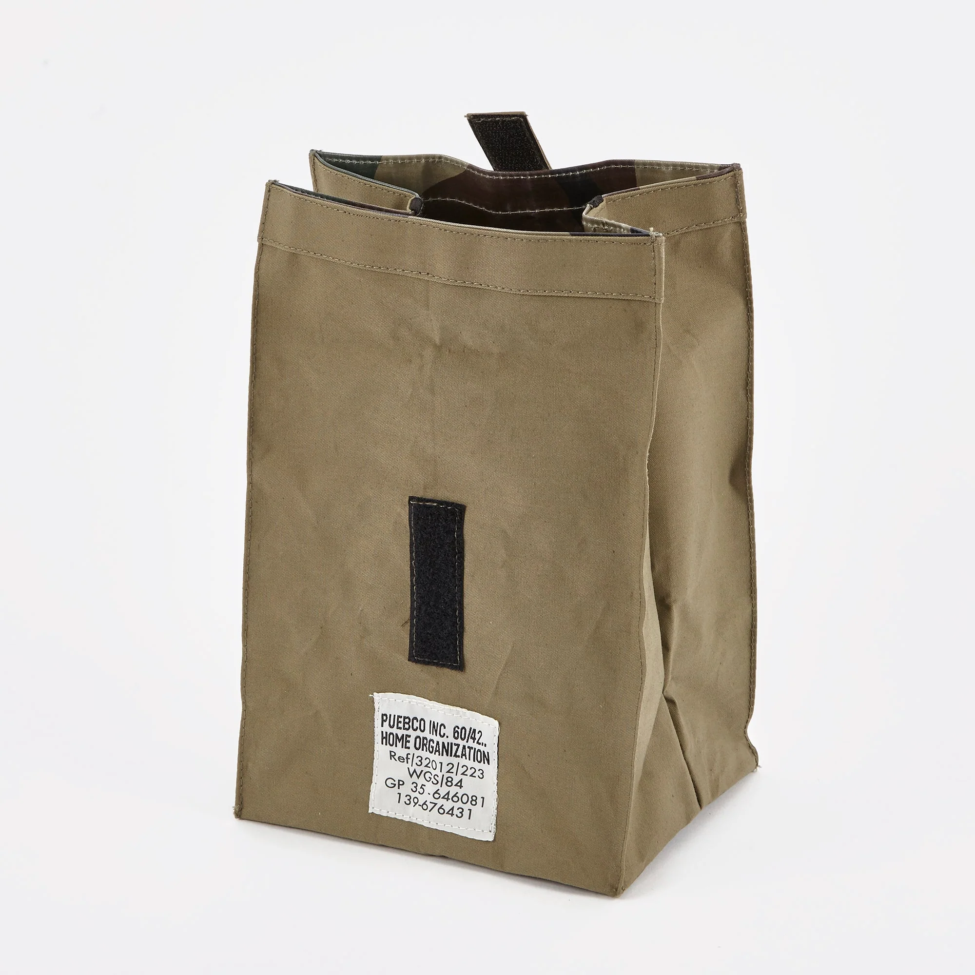 Puebco Laminated Fabric Lunch Box Bag - Olive - Image 5