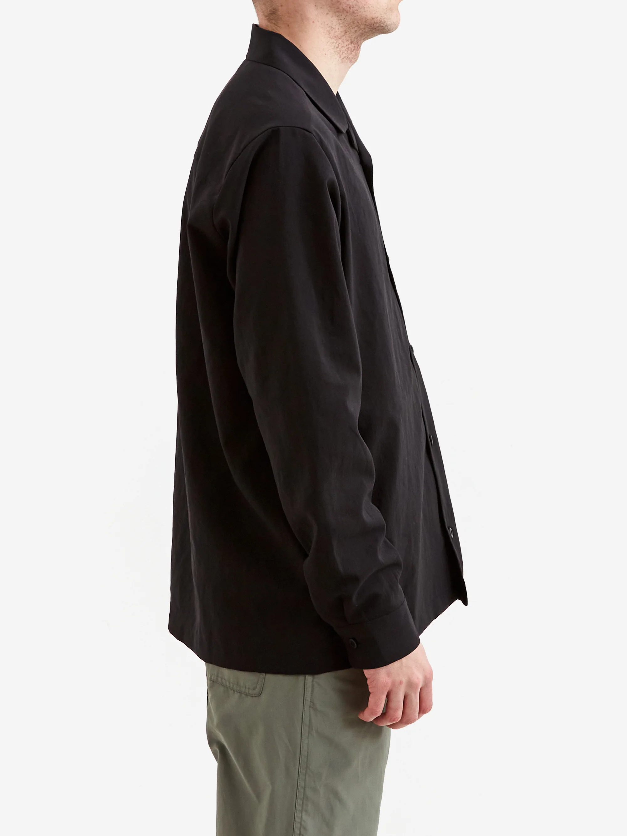 Snow Peak PE Light Poplin Shirts - Black - Image 5