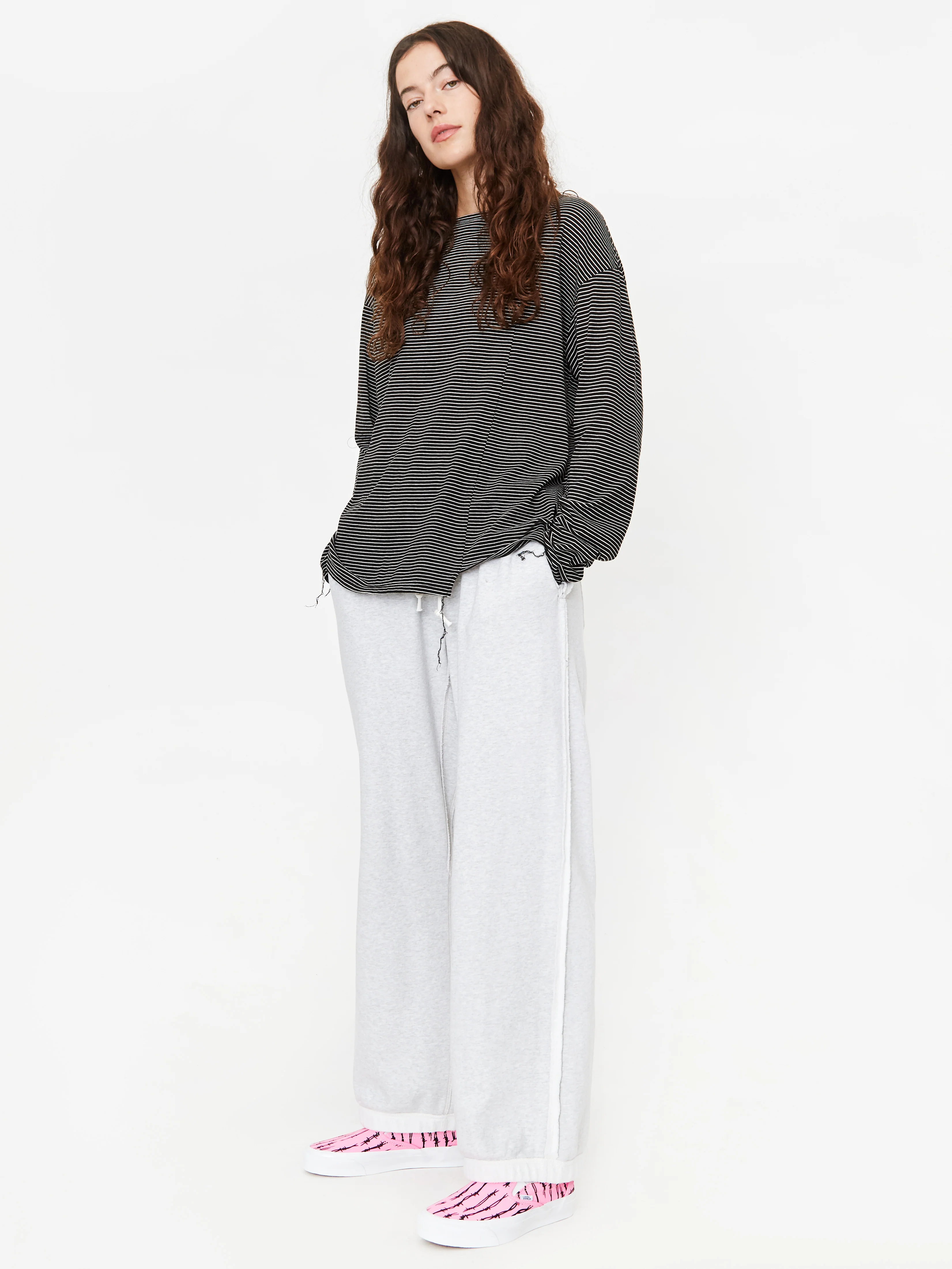 Stand Alone Stripe Mixed Block Longsleeve T-Shirt - Black - Image 3