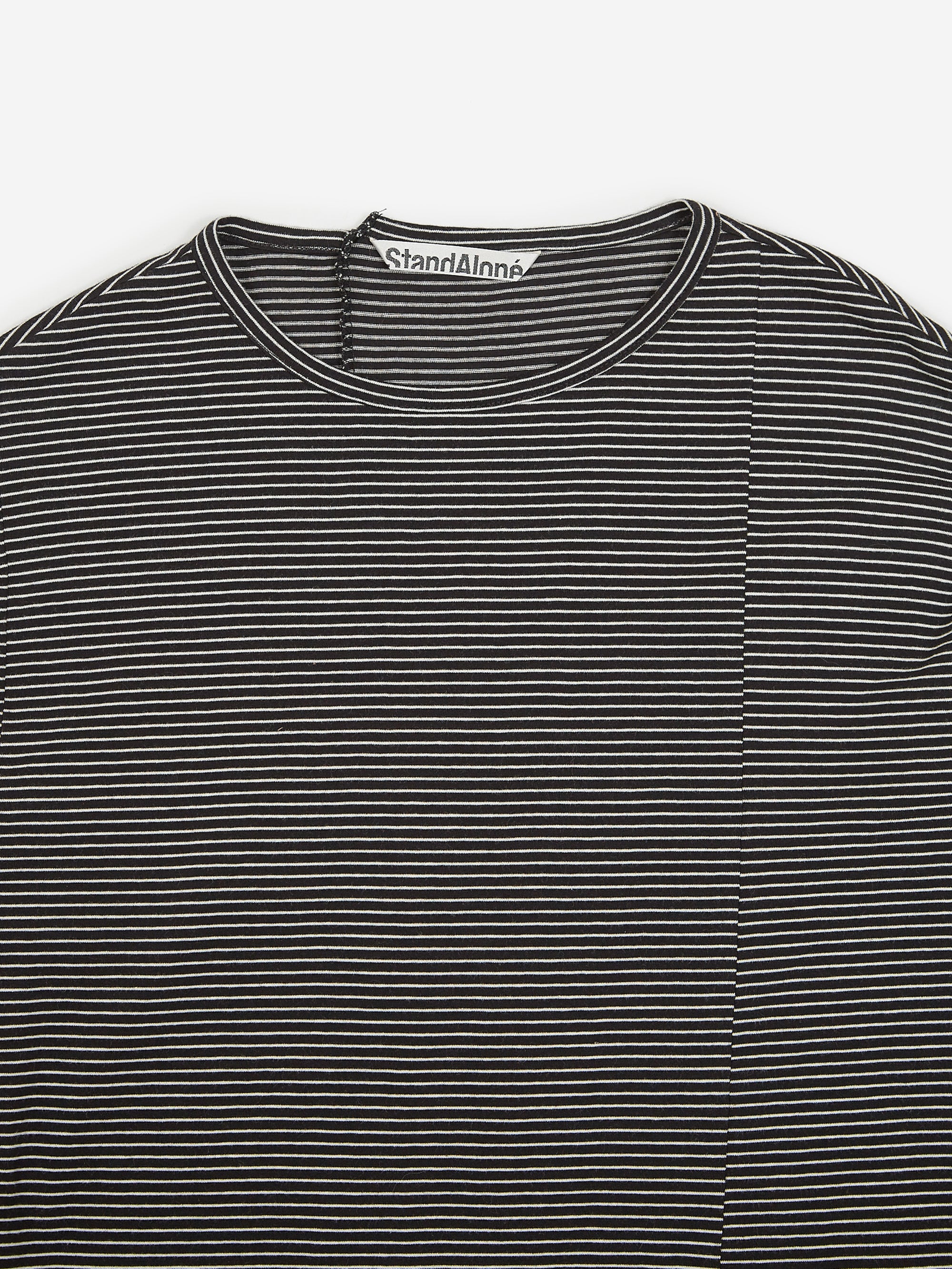 Stand Alone Stripe Mixed Block Longsleeve T-Shirt - Black - Image 8