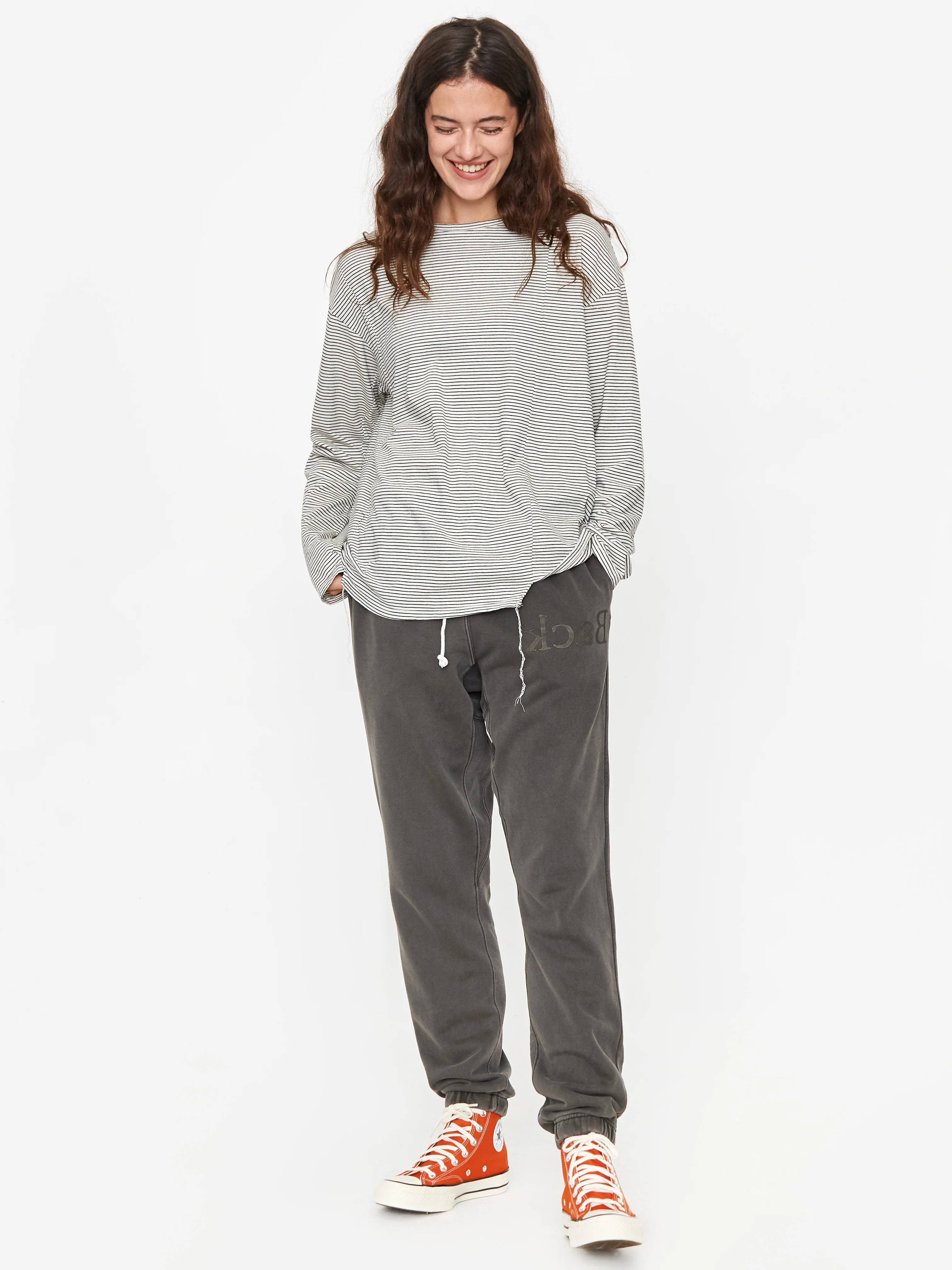 Stand Alone Stripe Mixed Block Longsleeve T-Shirt - White - Image 3