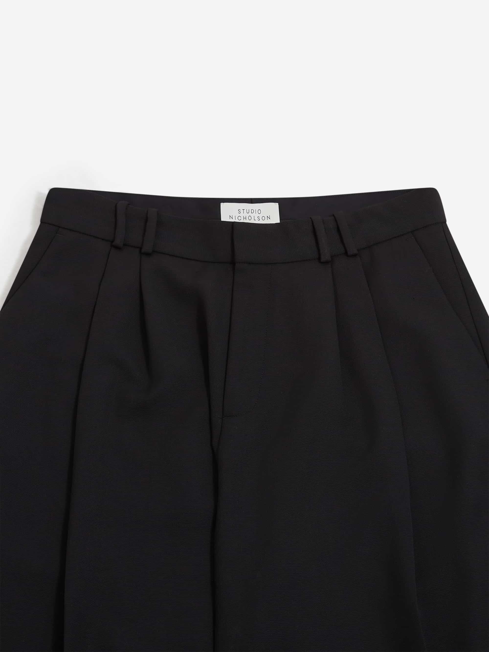 Studio Nicholson Line Double Pleat Volume Pant - Black - Image 3