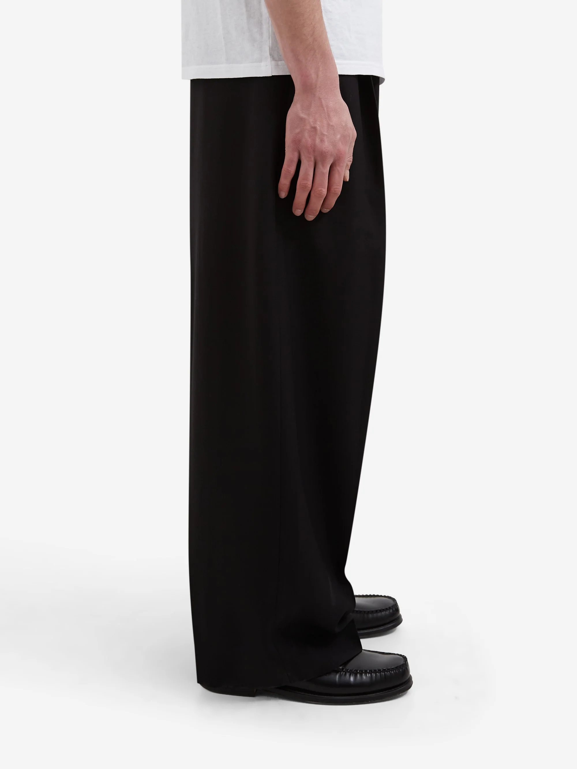 Studio Nicholson Line Double Pleat Volume Pant - Black - Image 5